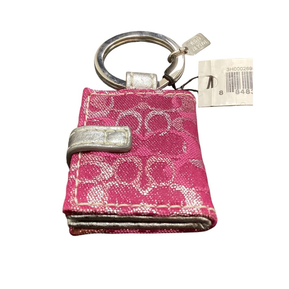 NWT VTG Coach Signature Picture Frame/Key Chain Can Fit 2 Minature Pictures Pink - Picture 3 of 5